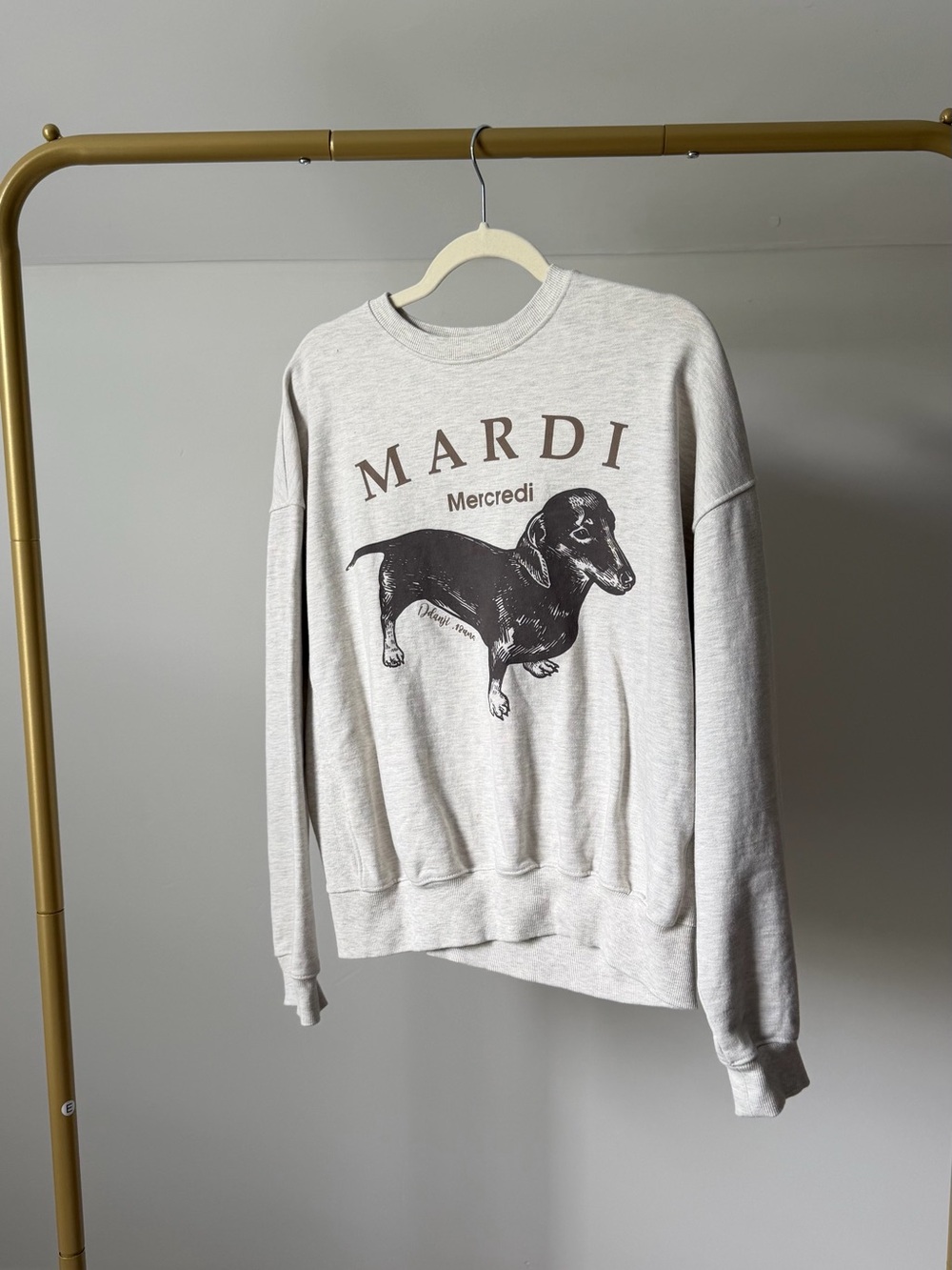Light Gray Dachshund Crewneck Sweatshirt